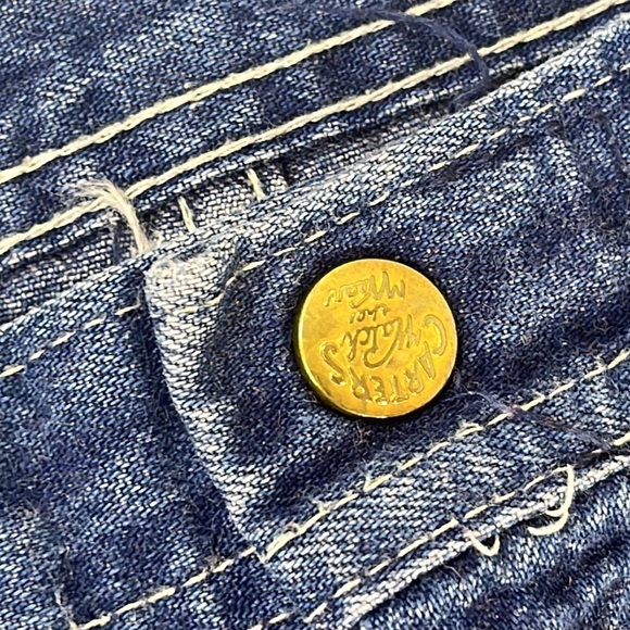 Carter’s Carpenter Jeans Vtg 1960s-70s, Distressed & Worn 40x32 “Watch the Wear” - Picture 8 of 16